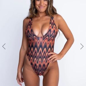 Skatie Zoey One Piece Swim Suit In Woodland Size Medium